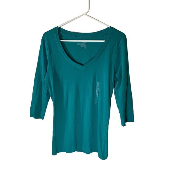 Old Navy NEW Large Green‎ 3/4 Sleeve Shirt - Picture 1 of 5